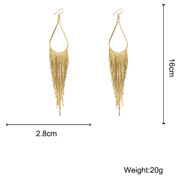 ⚡️Insta long tassel drop earrings - Picture 4 of 6